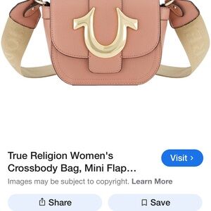 True Religion Blush Crossbody Bag with Gold Accent